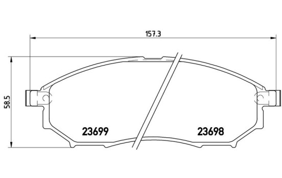 Bromsbeläggssats, skivbroms P 56 058 Brembo, bild 2
