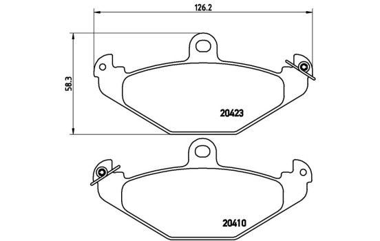 Bromsbeläggssats, skivbroms P 59 026 Brembo, bild 3