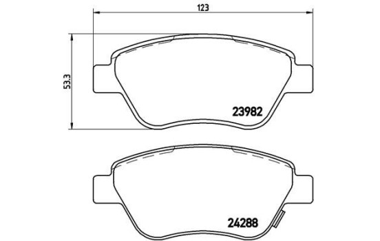 Bromsbeläggssats, skivbroms P 59 051 Brembo, bild 2