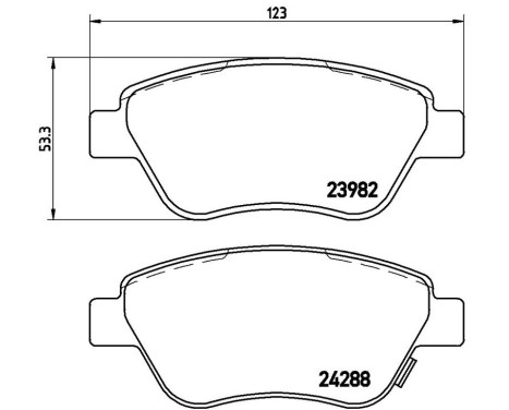 Bromsbeläggssats, skivbroms P 59 051 Brembo, bild 3