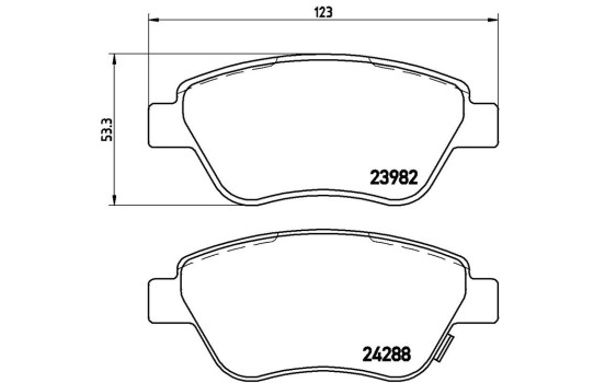 Bromsbeläggssats, skivbroms P 59 051 Brembo, bild 3