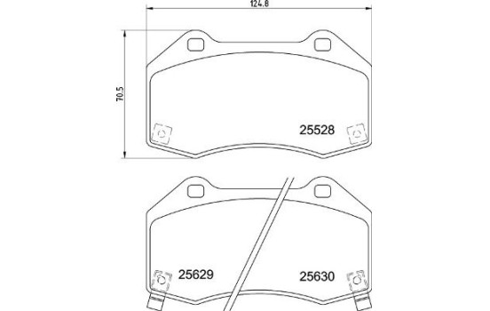 Bromsbeläggssats, skivbroms P 59 094 Brembo, bild 2