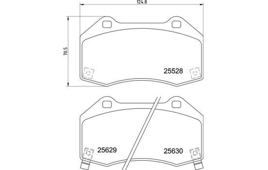Bromsbeläggssats, skivbroms P 59 094 Brembo, bild 3