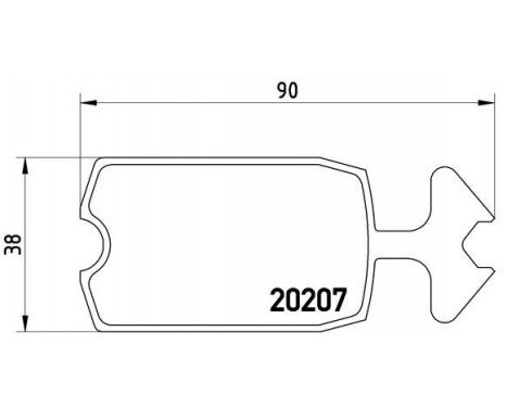 Bromsbeläggssats, skivbroms P 61 002 Brembo, bild 2