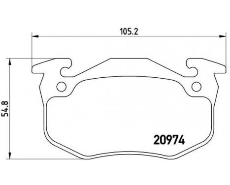 Bromsbeläggssats, skivbroms P 61 032 Brembo, bild 2