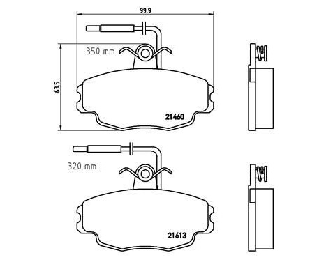 Bromsbeläggssats, skivbroms P 61 043 Brembo, bild 2