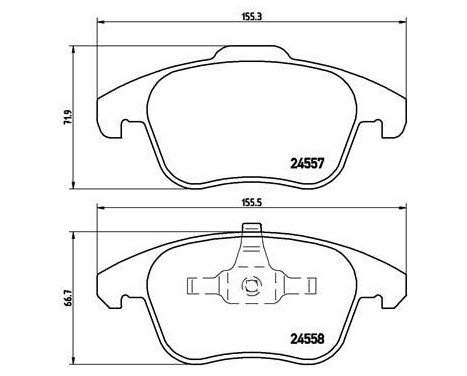 Bromsbeläggssats, skivbroms P 61 086 Brembo, bild 2