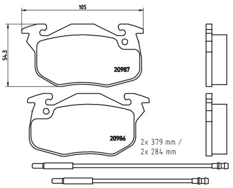 Bromsbeläggssats, skivbroms P 61 099 Brembo, bild 3