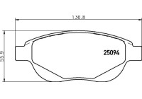 Bromsbeläggssats, skivbroms P 61 137 Brembo