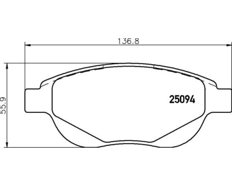 Bromsbeläggssats, skivbroms P 61 137 Brembo