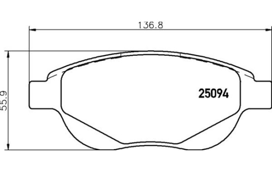 Bromsbeläggssats, skivbroms P 61 137 Brembo