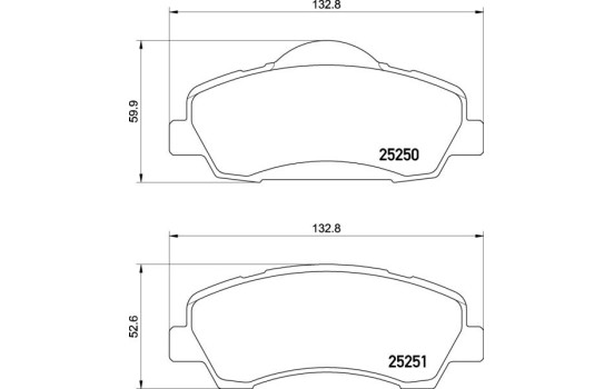 Bromsbeläggssats, skivbroms P 61 138 Brembo