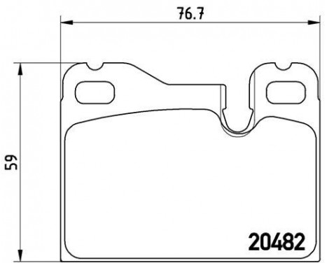 Bromsbeläggssats, skivbroms P 65 003 Brembo, bild 2