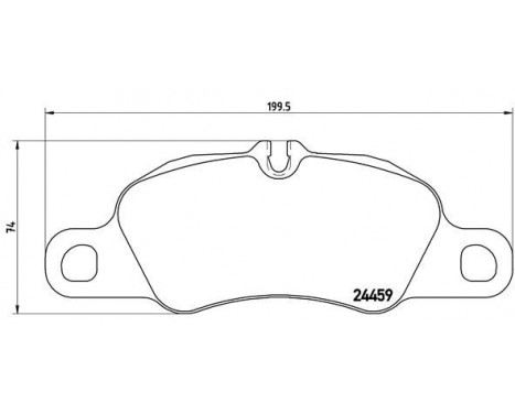 Bromsbeläggssats, skivbroms P 65 019 Brembo, bild 2