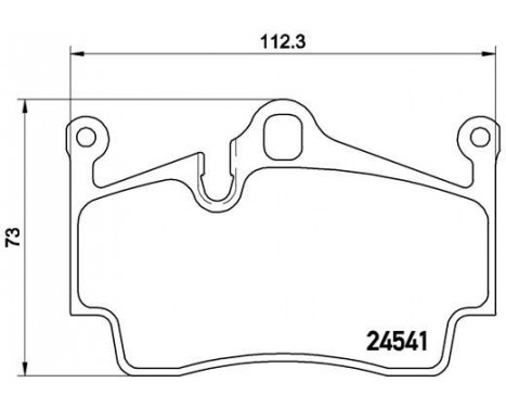 Bromsbeläggssats, skivbroms P 65 028 Brembo, bild 2