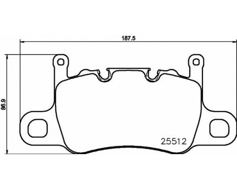 Bromsbeläggssats, skivbroms P 65 037 Brembo, bild 2