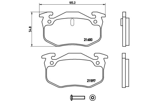 Bromsbeläggssats, skivbroms P 68 018 Brembo, bild 3