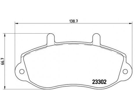 Bromsbeläggssats, skivbroms P 68 025 Brembo, bild 2