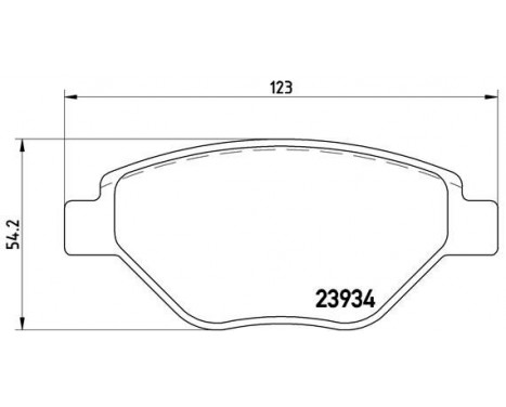 Bromsbeläggssats, skivbroms P 68 031 Brembo, bild 2