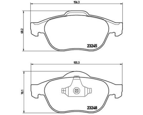 Bromsbeläggssats, skivbroms P 68 032 Brembo, bild 2