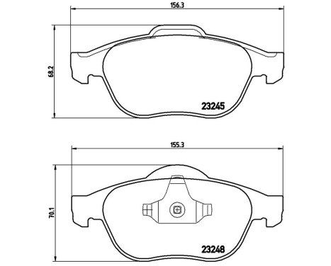 Bromsbeläggssats, skivbroms P 68 032 Brembo, bild 3