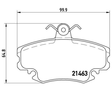 Bromsbeläggssats, skivbroms P 68 038 Brembo, bild 2