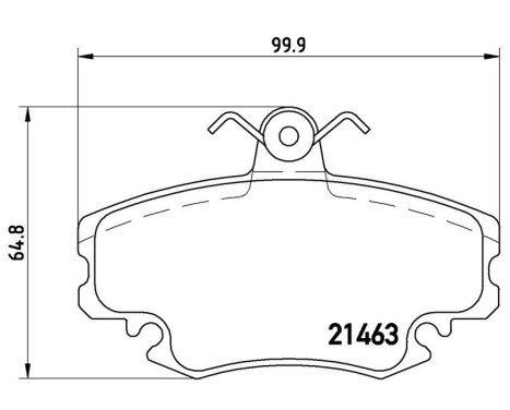 Bromsbeläggssats, skivbroms P 68 038 Brembo, bild 3