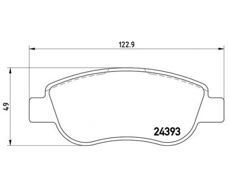 Bromsbeläggssats, skivbroms P 68 049 Brembo, bild 2