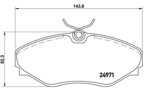 Bromsbeläggssats, skivbroms P 68 055 Brembo, bild 2
