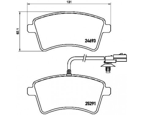 Bromsbeläggssats, skivbroms P 68 058 Brembo, bild 2