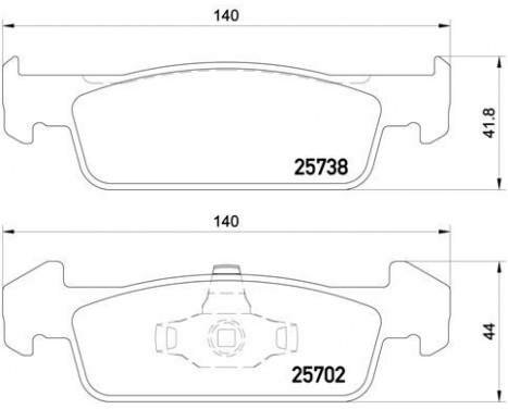 Bromsbeläggssats, skivbroms P 68 060 Brembo, bild 2