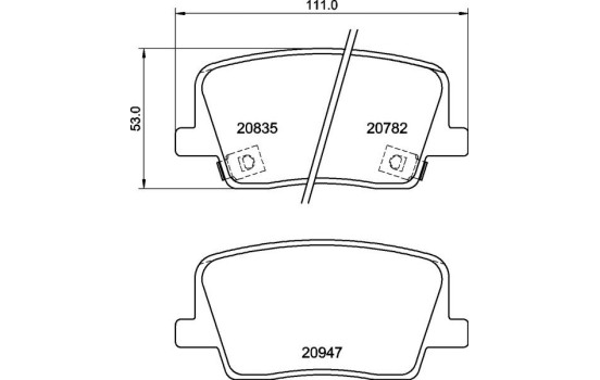 Bromsbeläggssats, skivbroms P 77 003 Brembo
