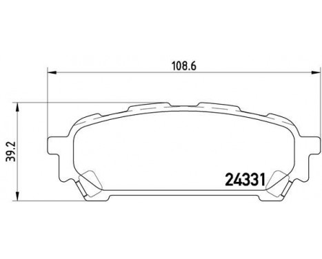 Bromsbeläggssats, skivbroms P 78 014 Brembo, bild 2