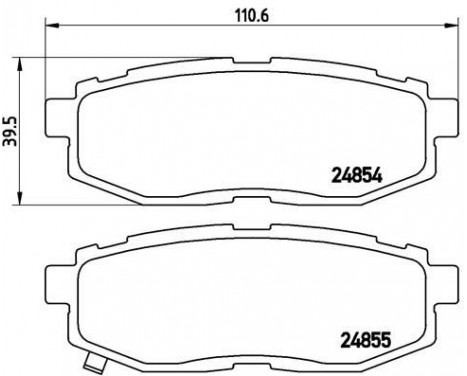 Bromsbeläggssats, skivbroms P 78 018 Brembo, bild 2