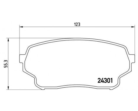 Bromsbeläggssats, skivbroms P 79 019 Brembo, bild 2