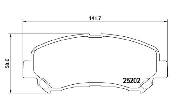 Bromsbeläggssats, skivbroms P 79 028 Brembo, bild 2