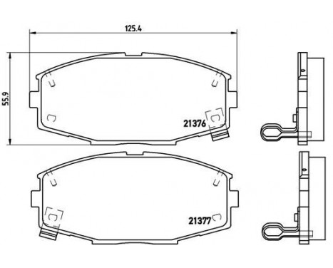 Bromsbeläggssats, skivbroms P 83 020 Brembo, bild 2