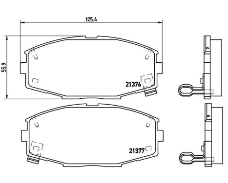 Bromsbeläggssats, skivbroms P 83 020 Brembo, bild 3