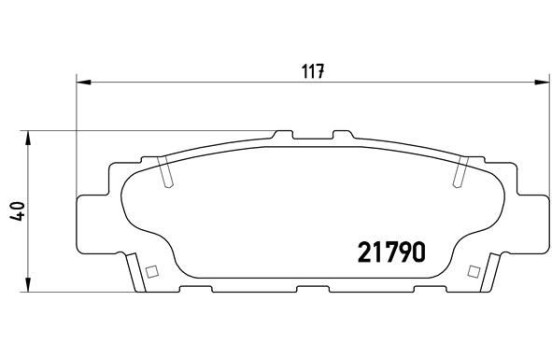Bromsbeläggssats, skivbroms P 83 032 Brembo, bild 2