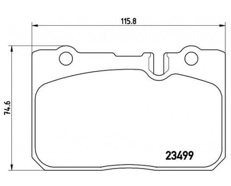 Bromsbeläggssats, skivbroms P 83 039 Brembo, bild 2