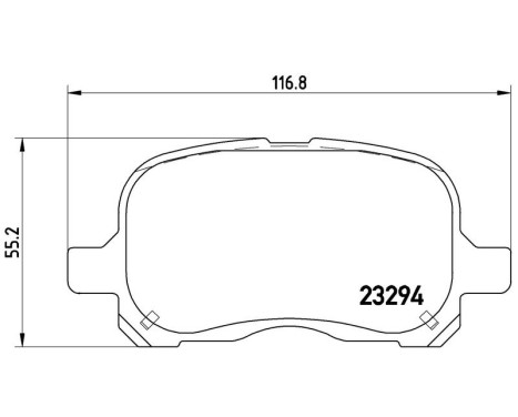 Bromsbeläggssats, skivbroms P 83 044 Brembo, bild 3