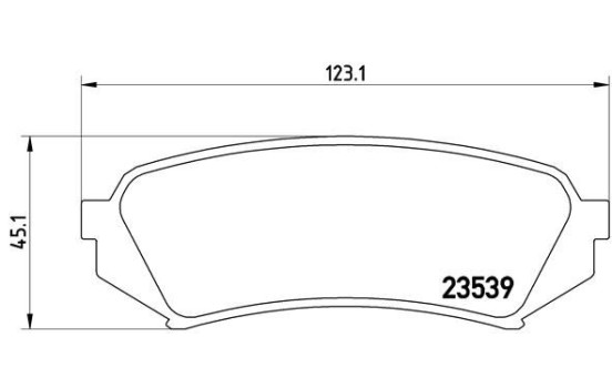 Bromsbeläggssats, skivbroms P 83 049 Brembo, bild 2