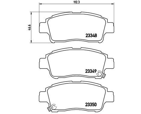 Bromsbeläggssats, skivbroms P 83 050 Brembo, bild 2