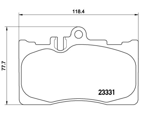 Bromsbeläggssats, skivbroms P 83 058 Brembo, bild 3