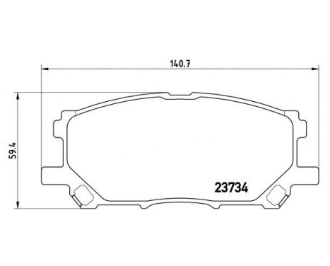 Bromsbeläggssats, skivbroms P 83 067 Brembo, bild 2