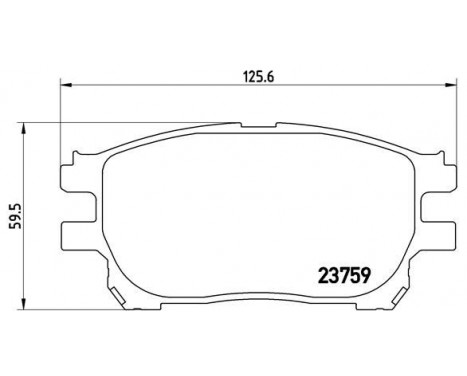 Bromsbeläggssats, skivbroms P 83 070 Brembo, bild 2