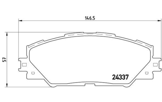 Bromsbeläggssats, skivbroms P 83 071 Brembo, bild 2