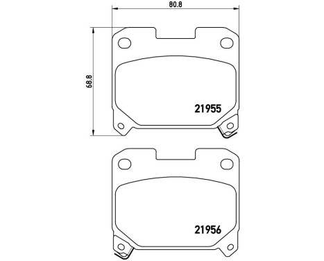 Bromsbeläggssats, skivbroms P 83 091 Brembo, bild 3