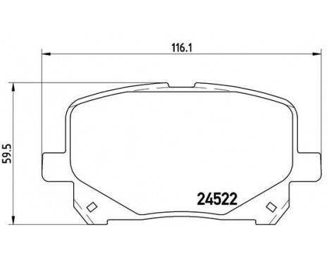Bromsbeläggssats, skivbroms P 83 100 Brembo, bild 2