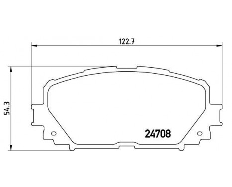 Bromsbeläggssats, skivbroms P 83 101 Brembo, bild 2